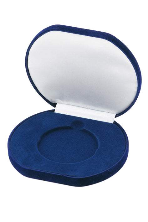 Aufklapp-Etui | 140x120x25 Emblem Ø:70 | Blau, Weiß