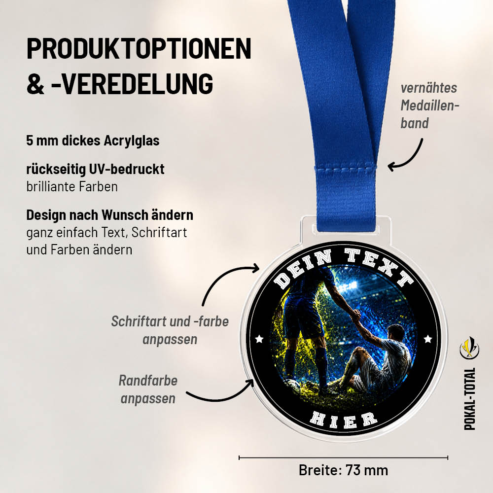 Signature Medaille Fairplay Männlich: Maßübersicht und Gestaltungsoptionen