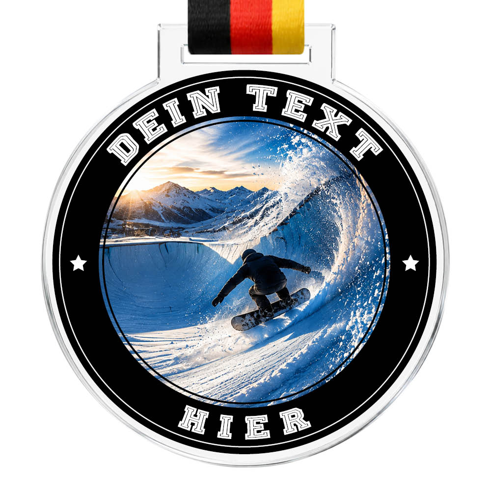Signature Medaille Snowboard – Produktansicht