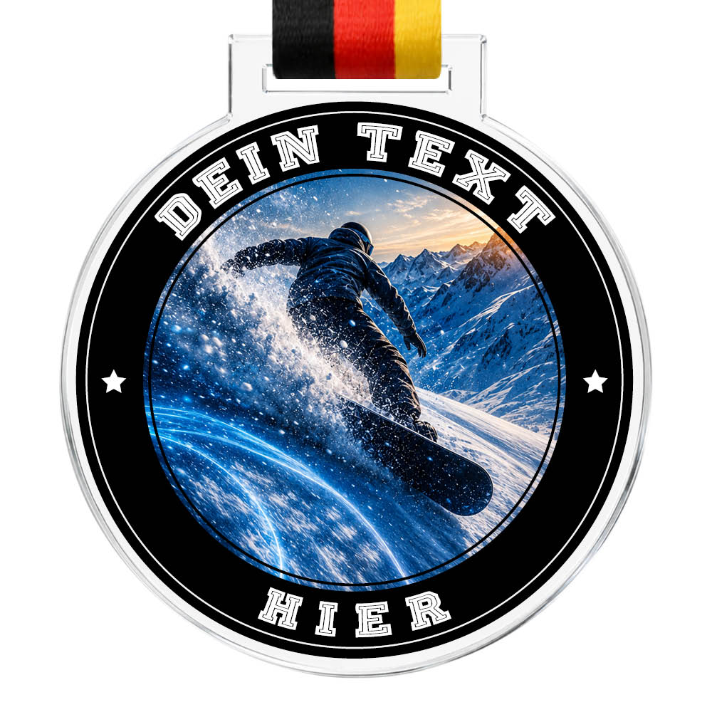 Signature Medaille Snowboardfahren – Produktansicht