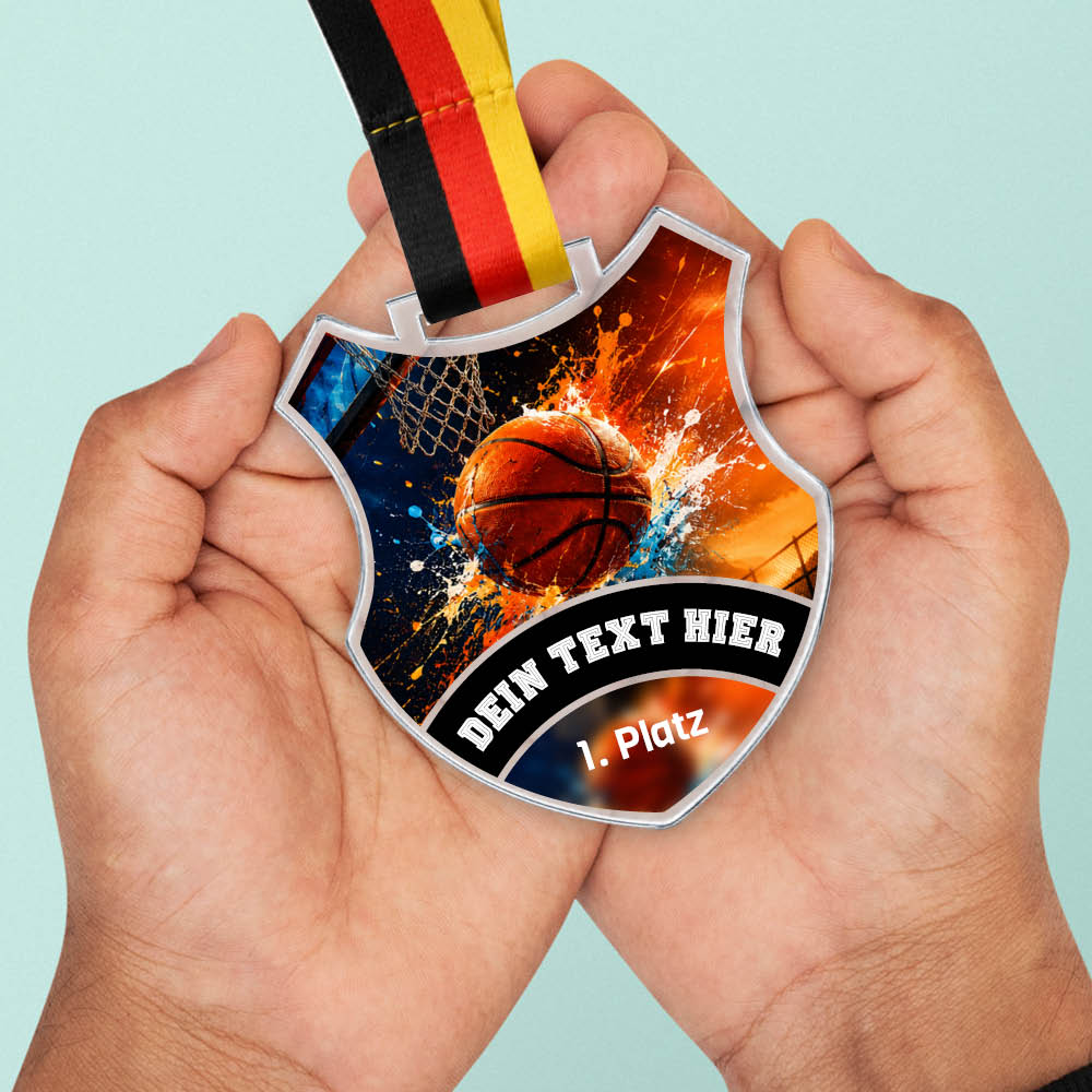 Wappen Medaille Basketball
