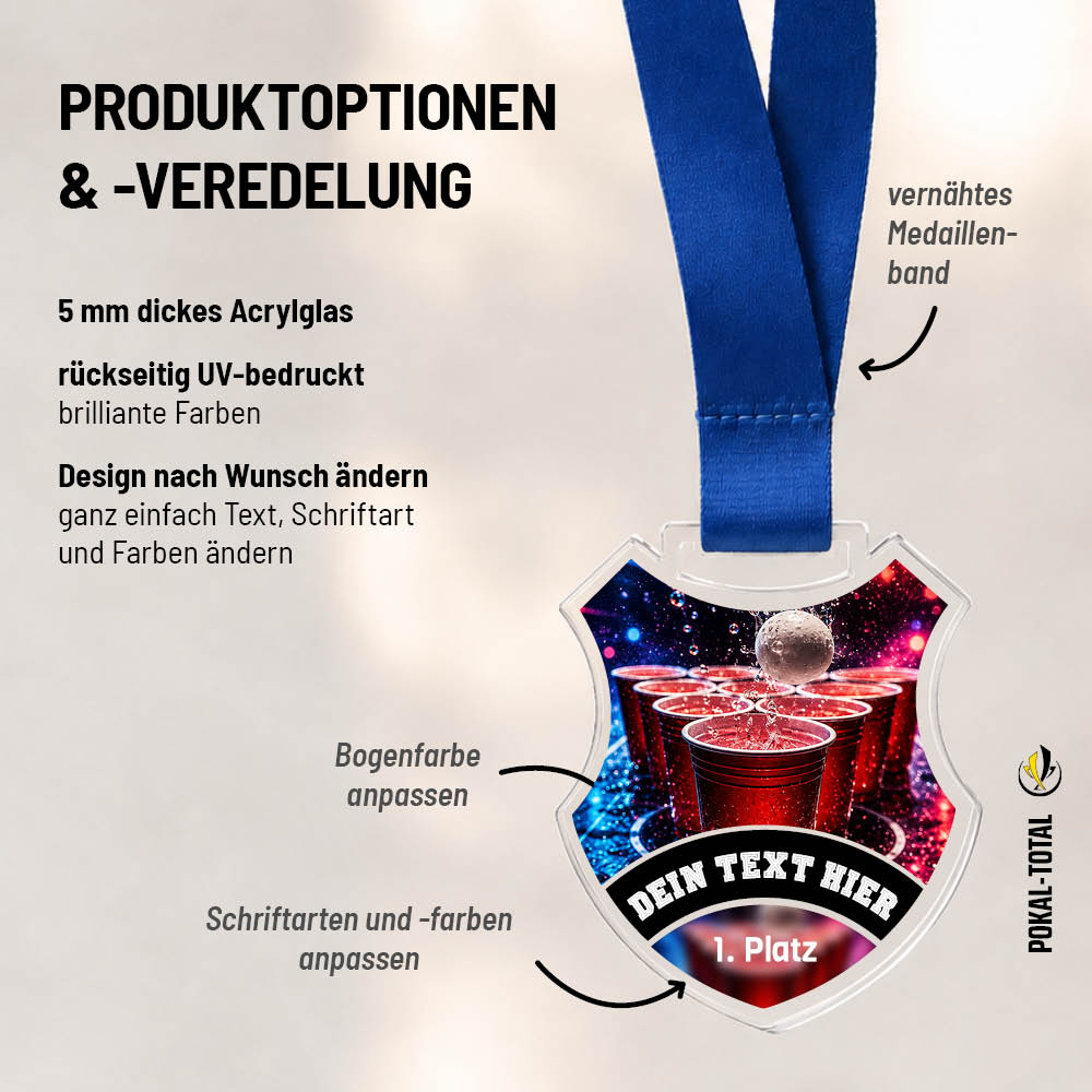 Wappen Medaille Bierpong