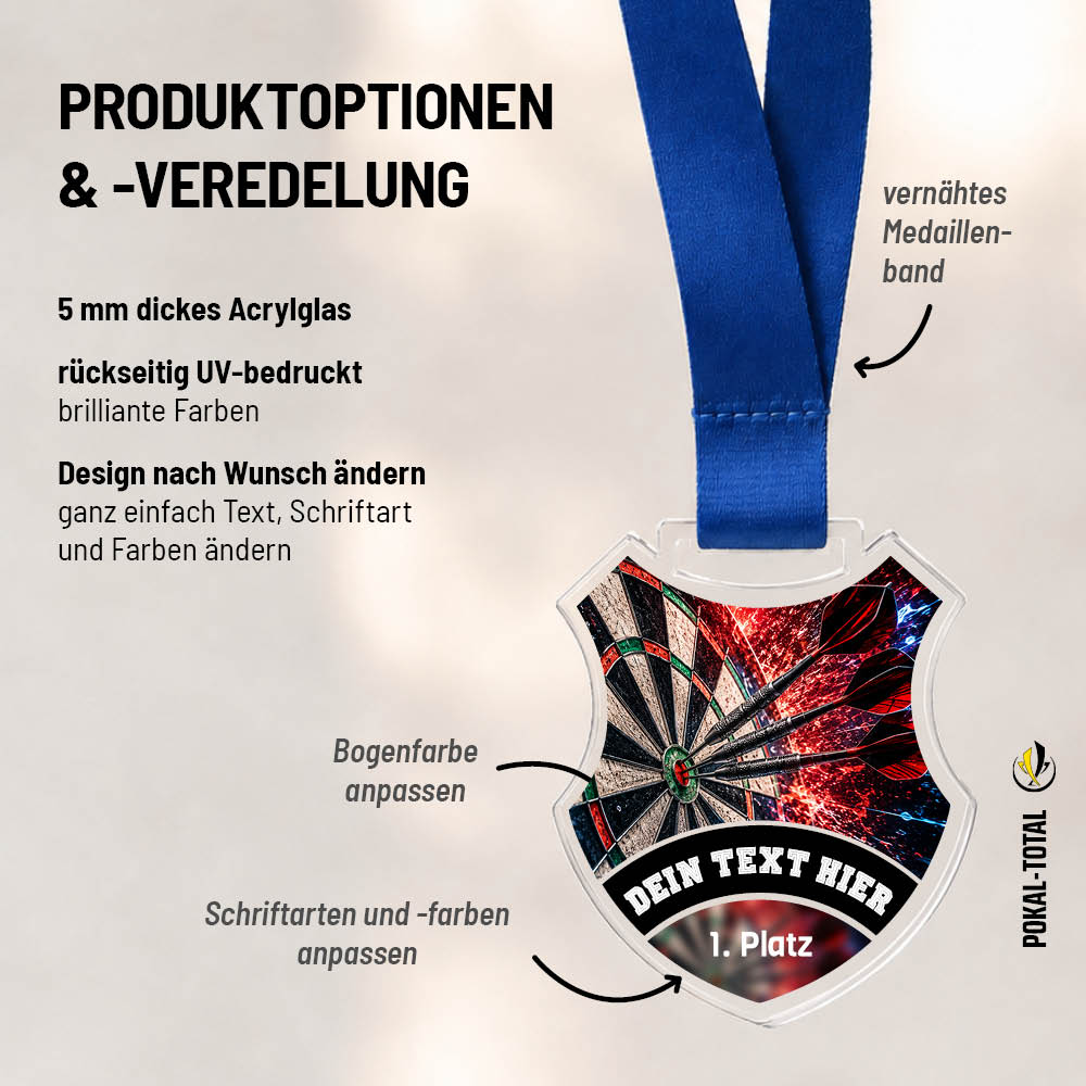 Wappen Medaille Dart