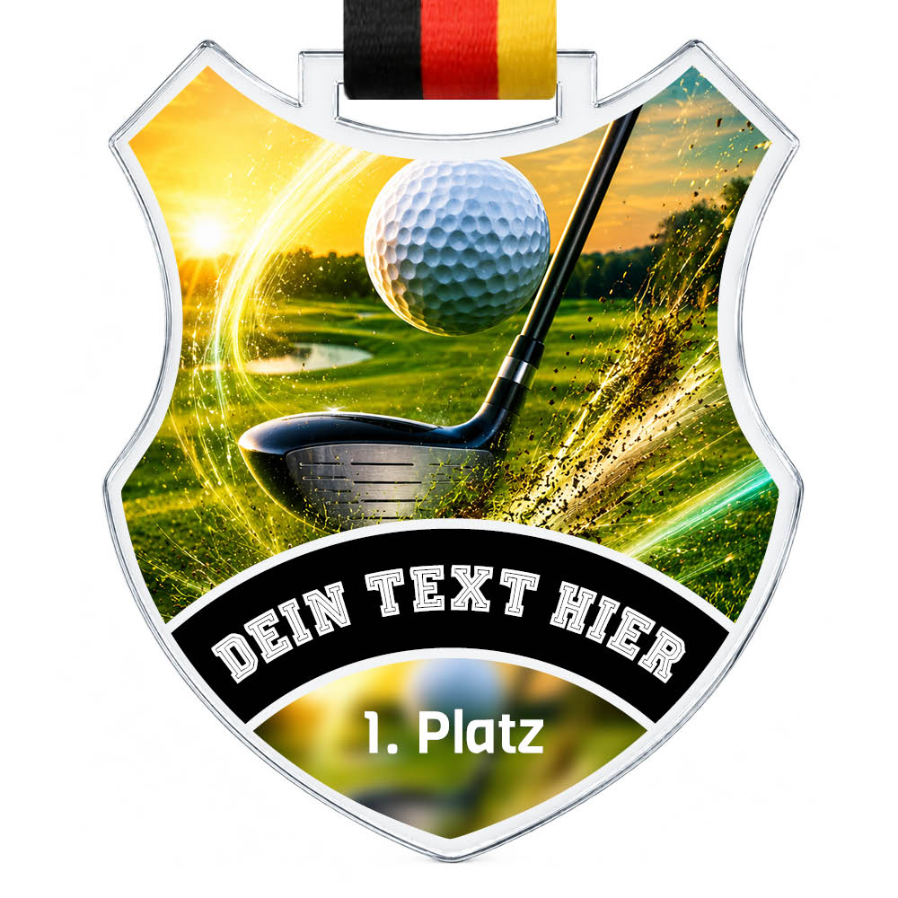 Wappen Medaille Golf
