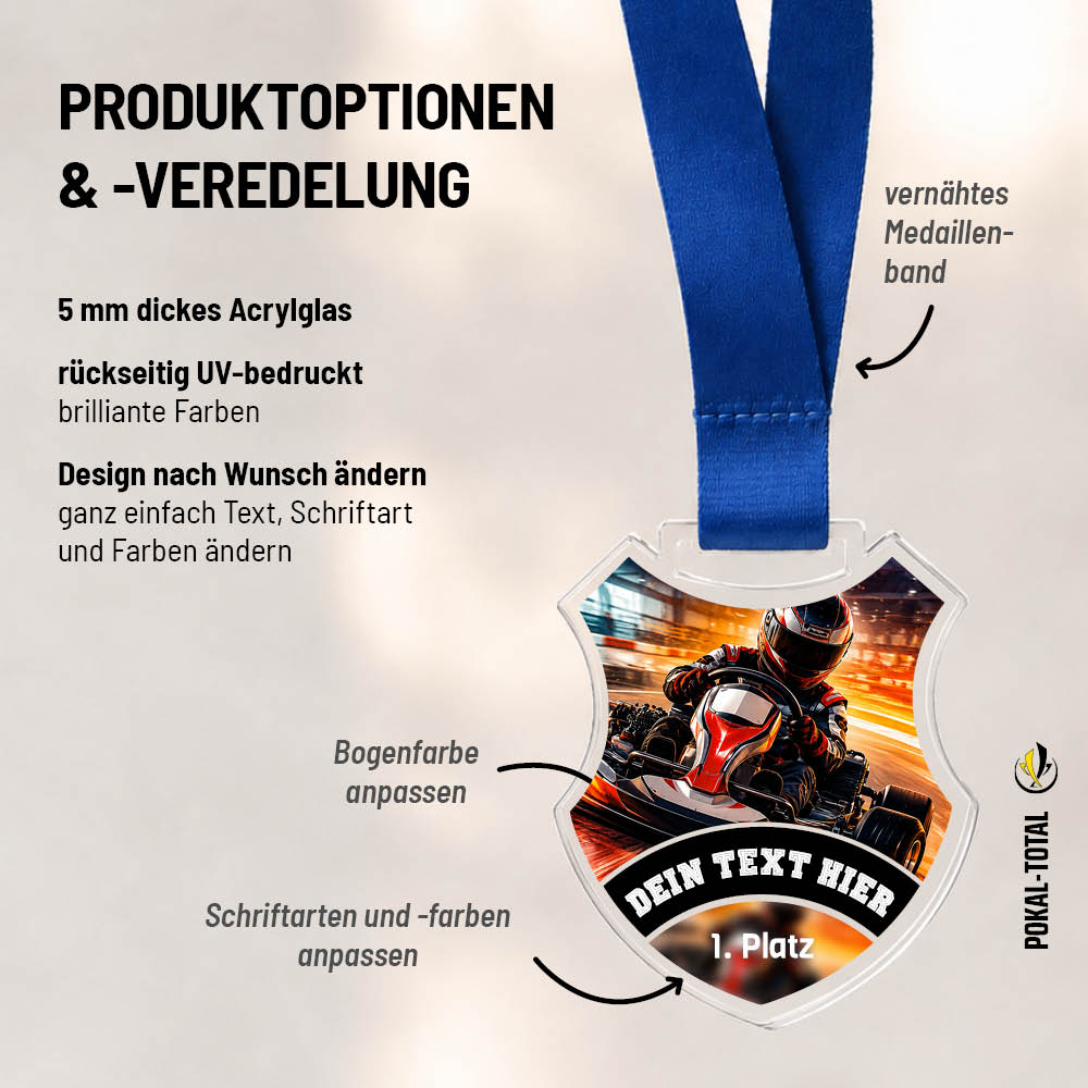 Wappen Medaille Kart
