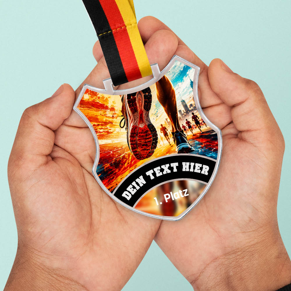 Wappen Medaille Laufen