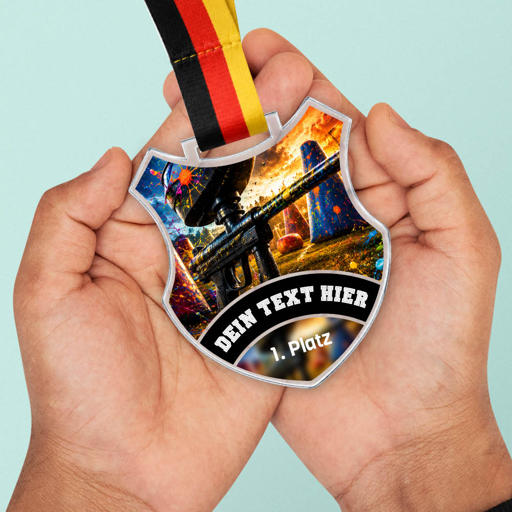 Wappen Medaille Paintball