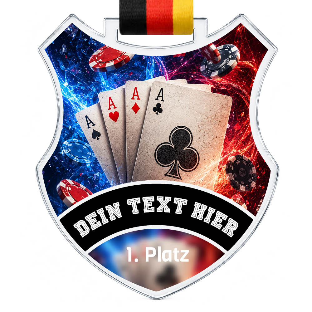 Wappen Medaille Poker