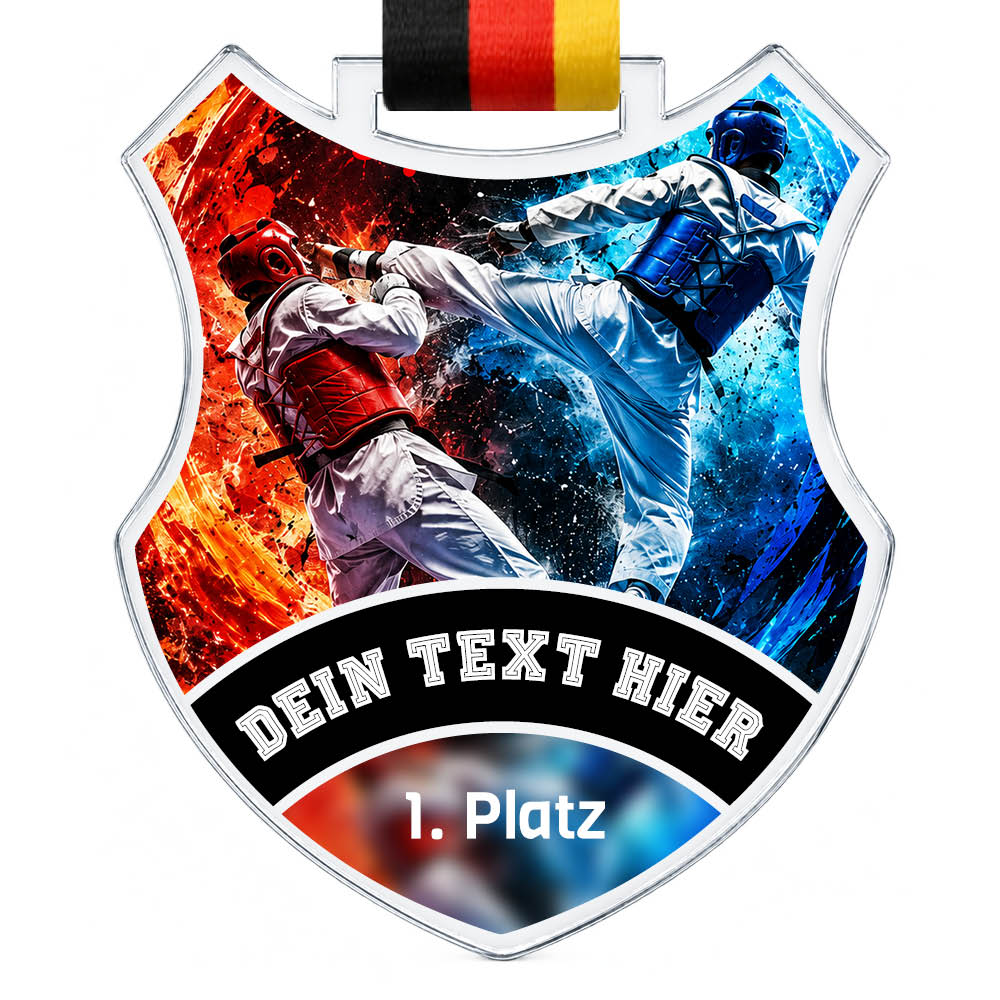 Wappen Medaille Taekwondo
