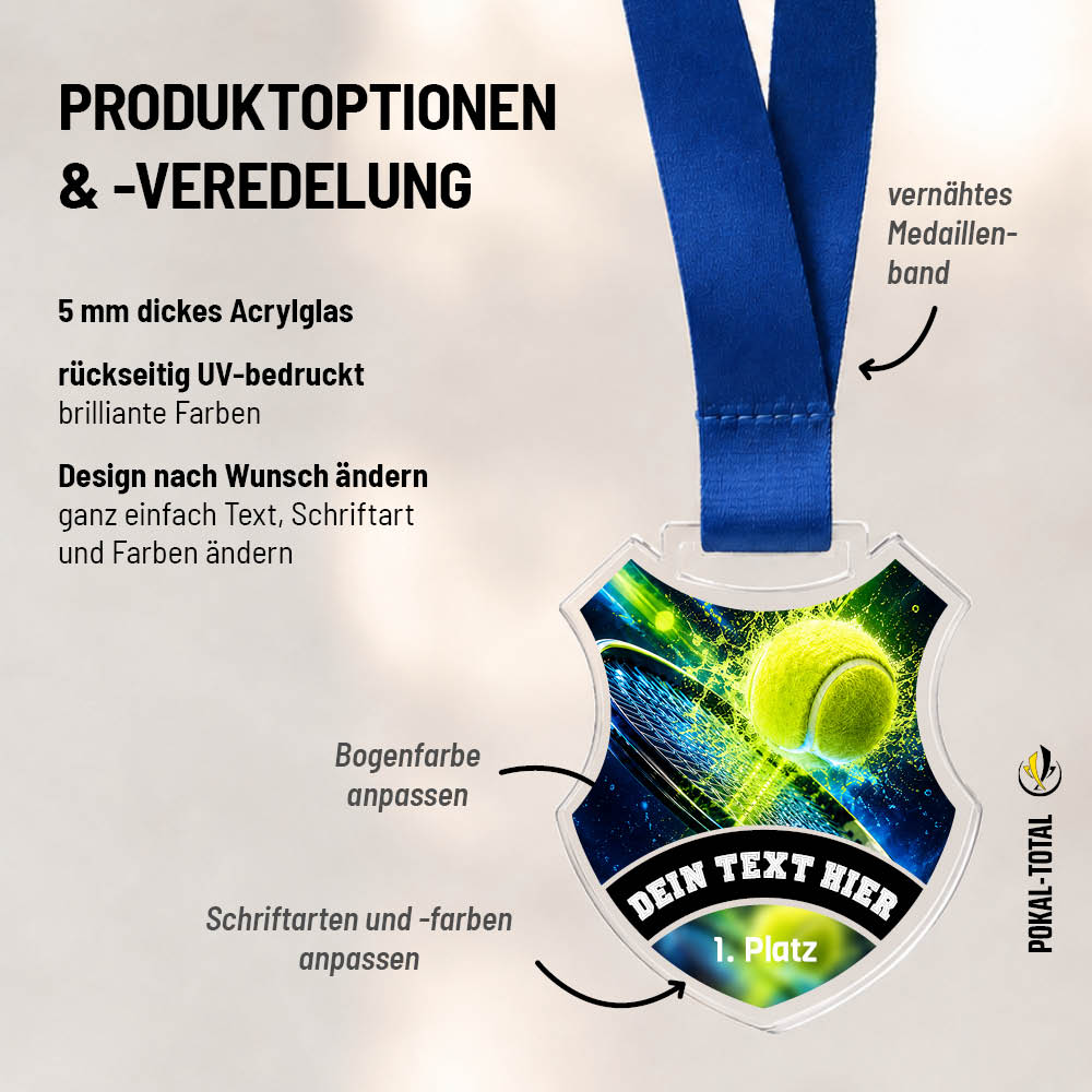 Wappen Medaille Tennis
