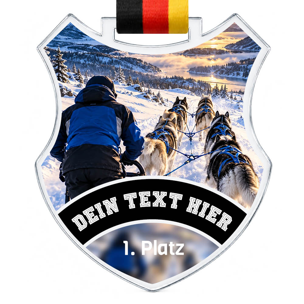 Signature Medaille Hundeschlittenrennen – Produktansicht