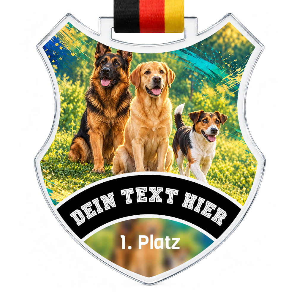 Wappen Medaille Begleithundeprüfung & Funturniere – Produktansicht