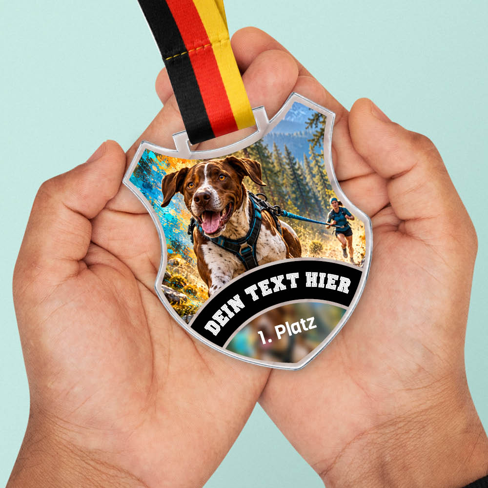 Wappen Medaille Canicross – weitere Ansicht