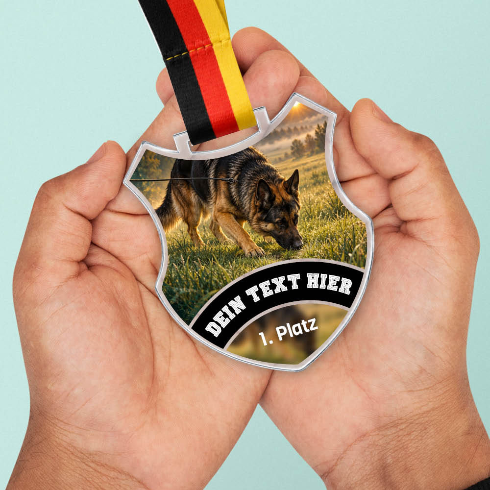 Wappen Medaille Fährtenhundsport – weitere Ansicht