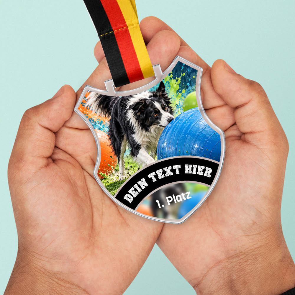Wappen Medaille Treibball – weitere Ansicht