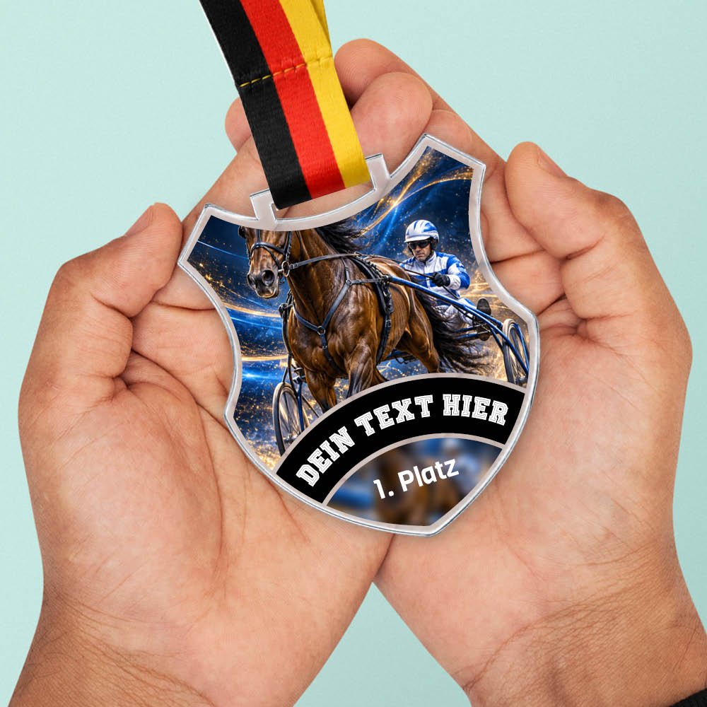 Wappen Medaille Trabrennen – weitere Ansicht