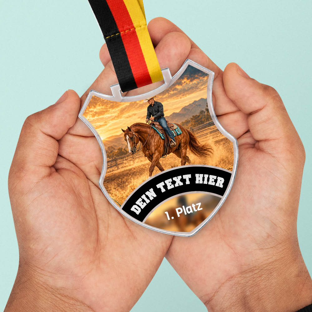 Wappen Medaille Westernreiten – weitere Ansicht