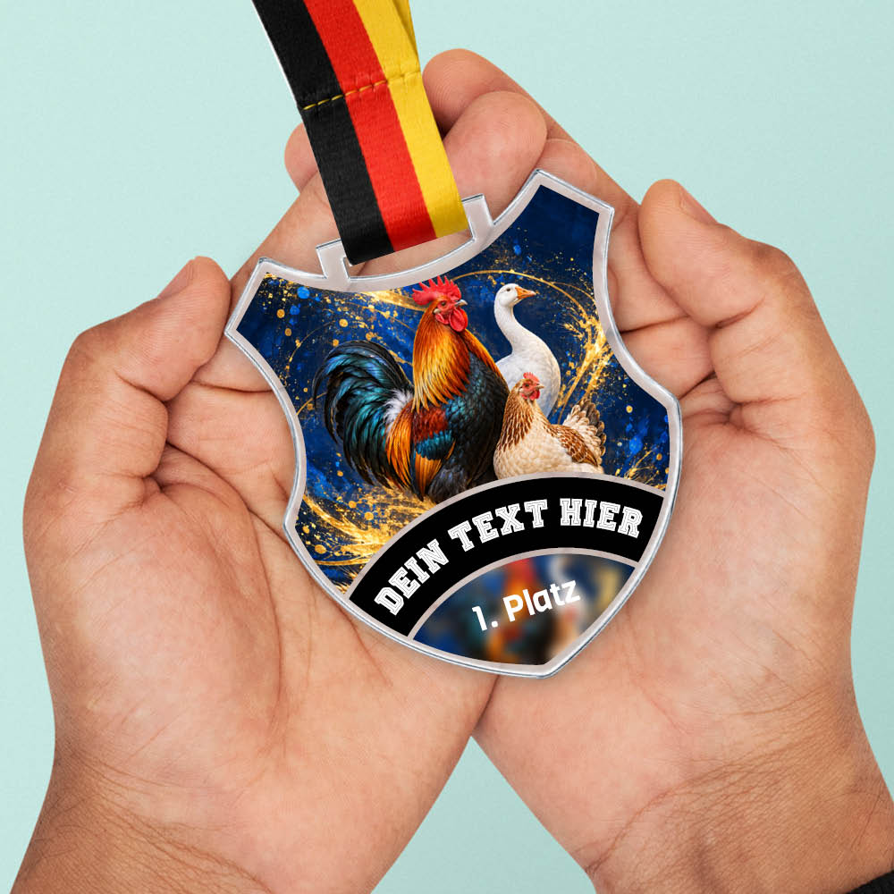 Wappen Medaille Geflügelzucht – weitere Ansicht