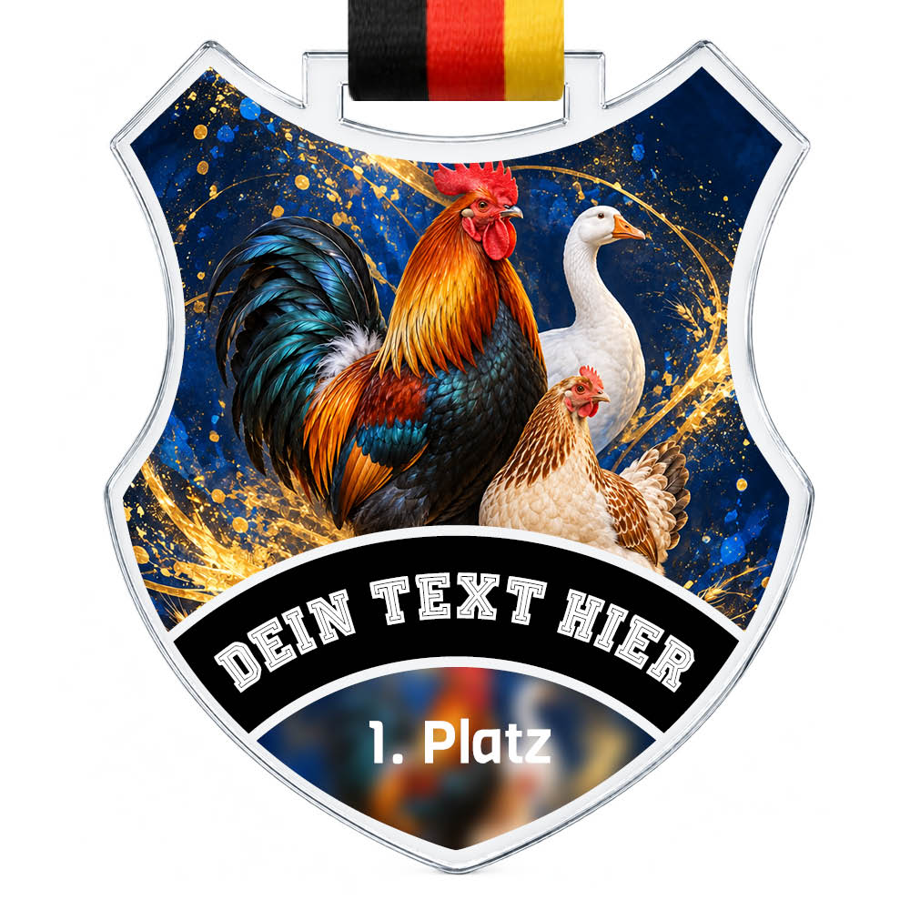 Wappen Medaille Geflügelzucht – Produktansicht