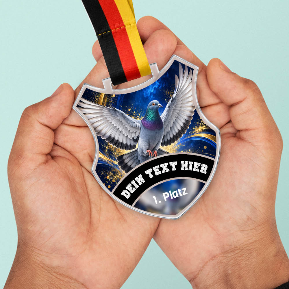Wappen Medaille Tauben – weitere Ansicht