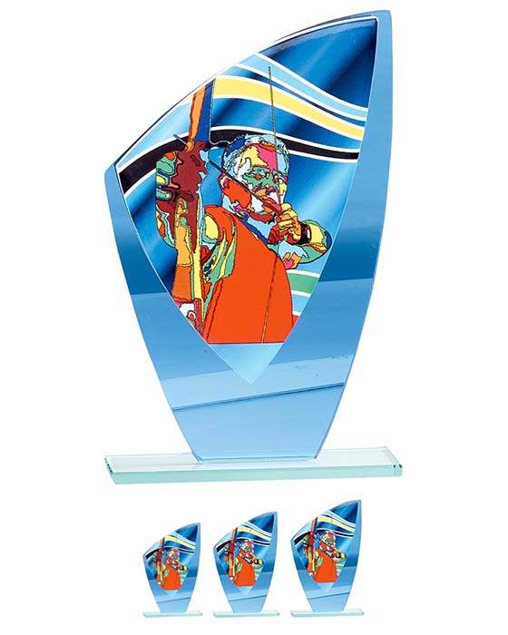 Bogenschießen Glaspokal verspiegelt