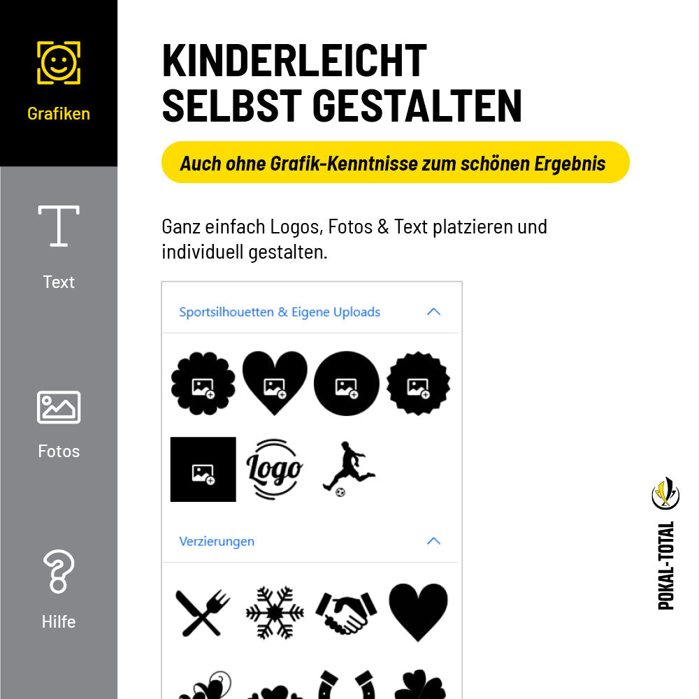 Signature Glaspokal Fußball Fairplay Männlich – Beispiele für personalisierte Sockelschilder