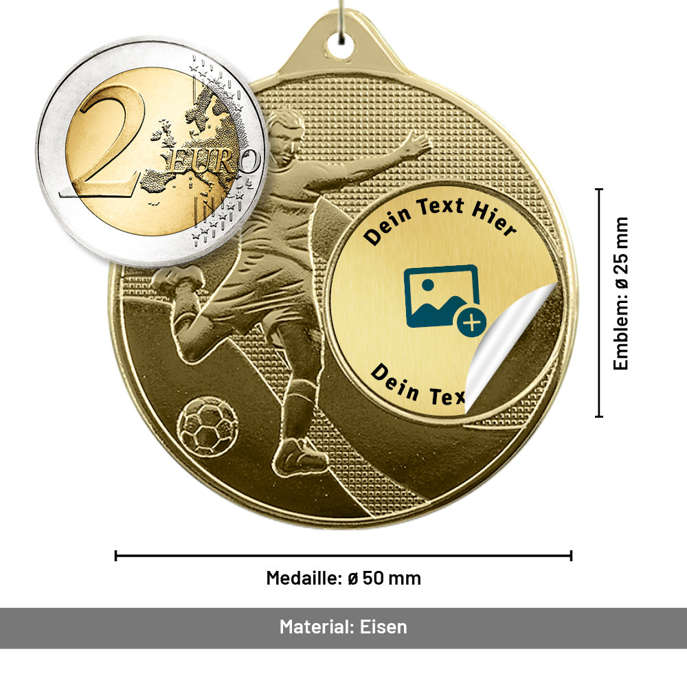 Fußball Medaille Clever