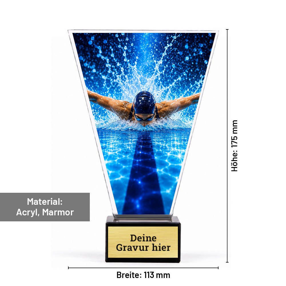 Signature Glaspokal Schwimmen weiblich