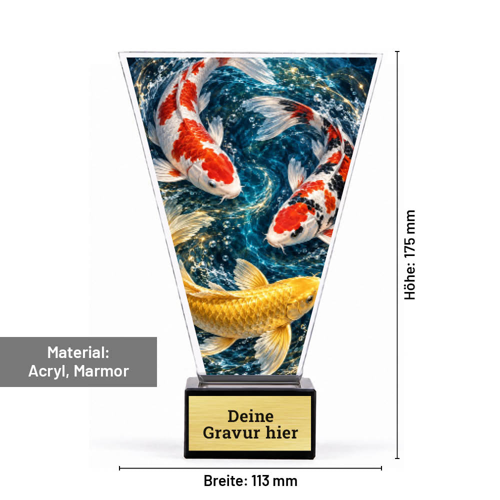Signature Glaspokal Koi