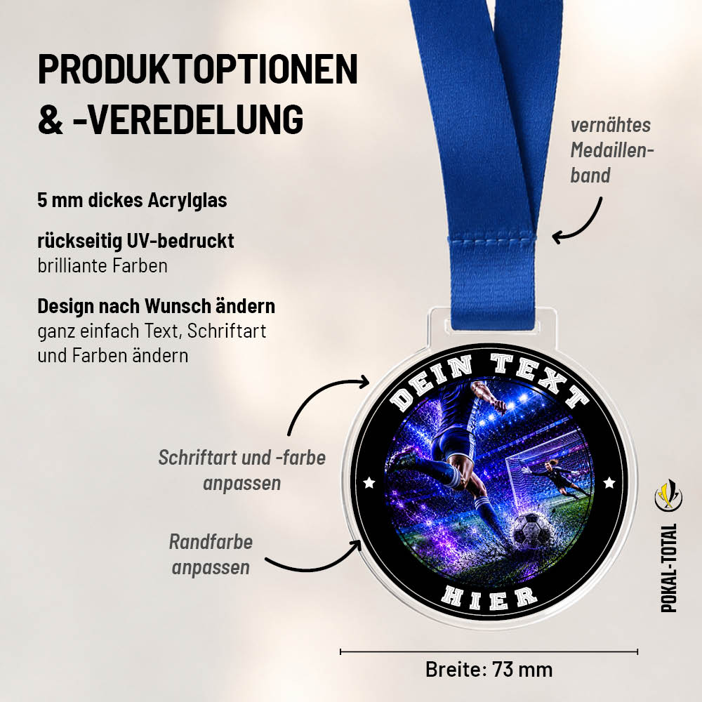 Signature Medaille Beste Torschützin: Maßübersicht und Gestaltungsoptionen