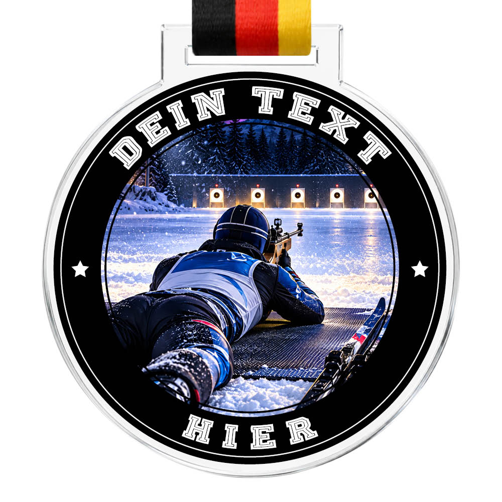 Signature Medaille Biathlon Liegendschießen – Produktansicht