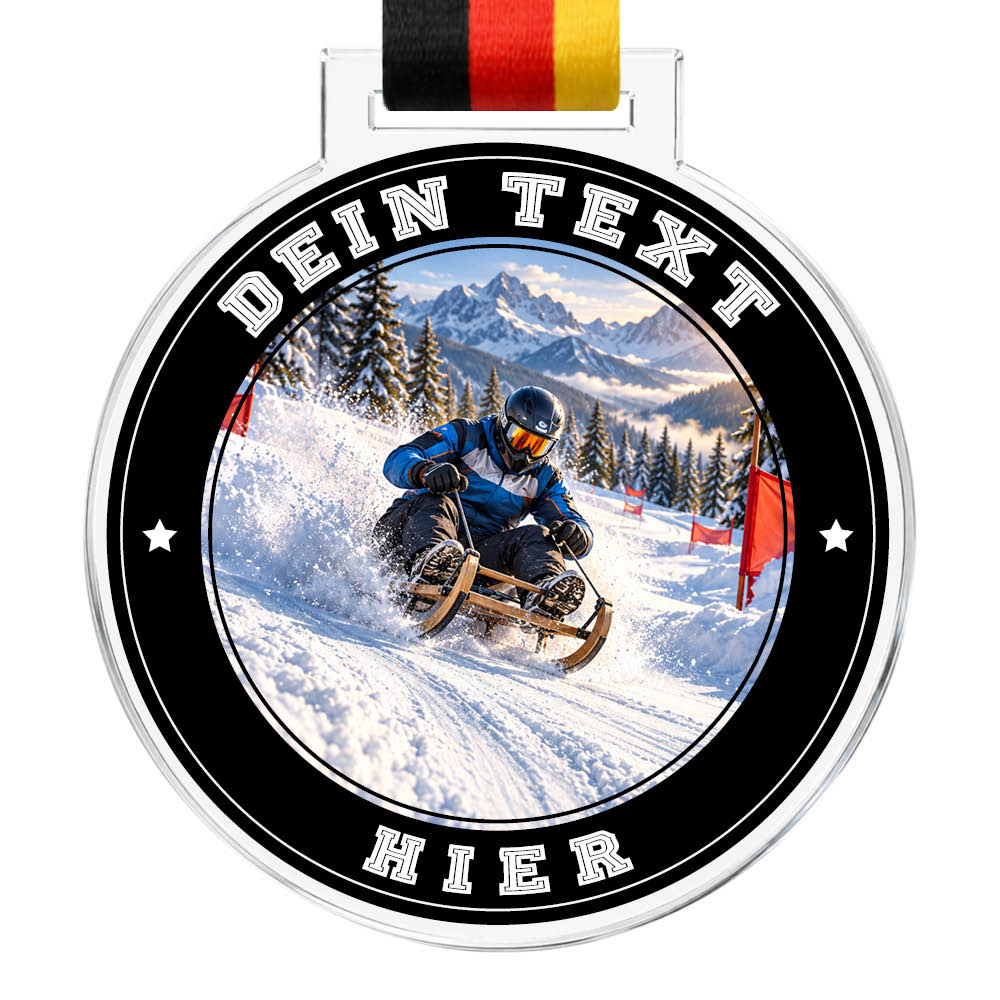 Signature Medaille Schlittenwettkampf – Produktansicht