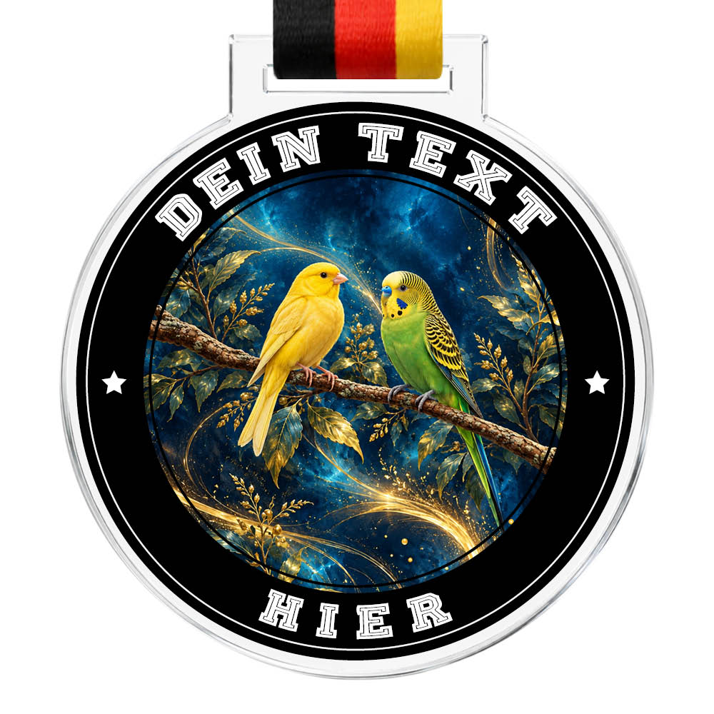 Signature Medaille Kanarienvogel und Wellensittich – Produktansicht