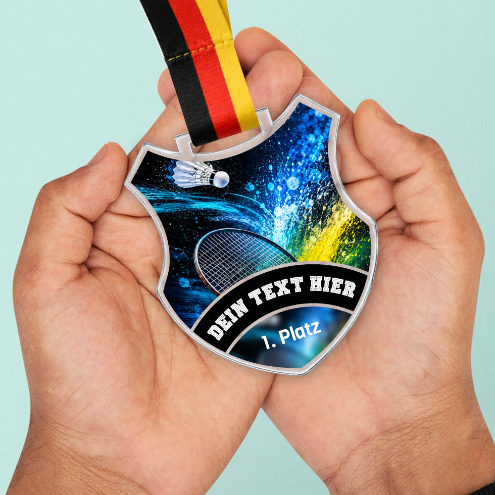 Wappen Medaille Badminton