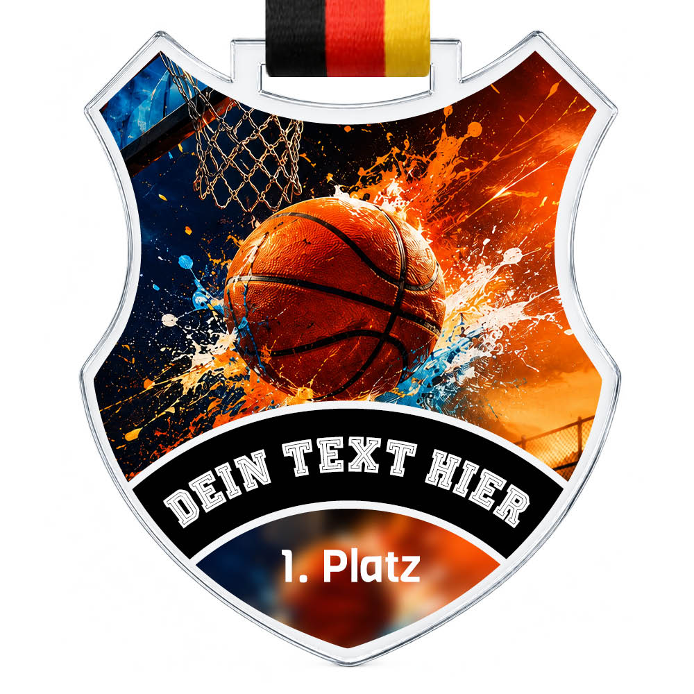 Wappen Medaille Basketball