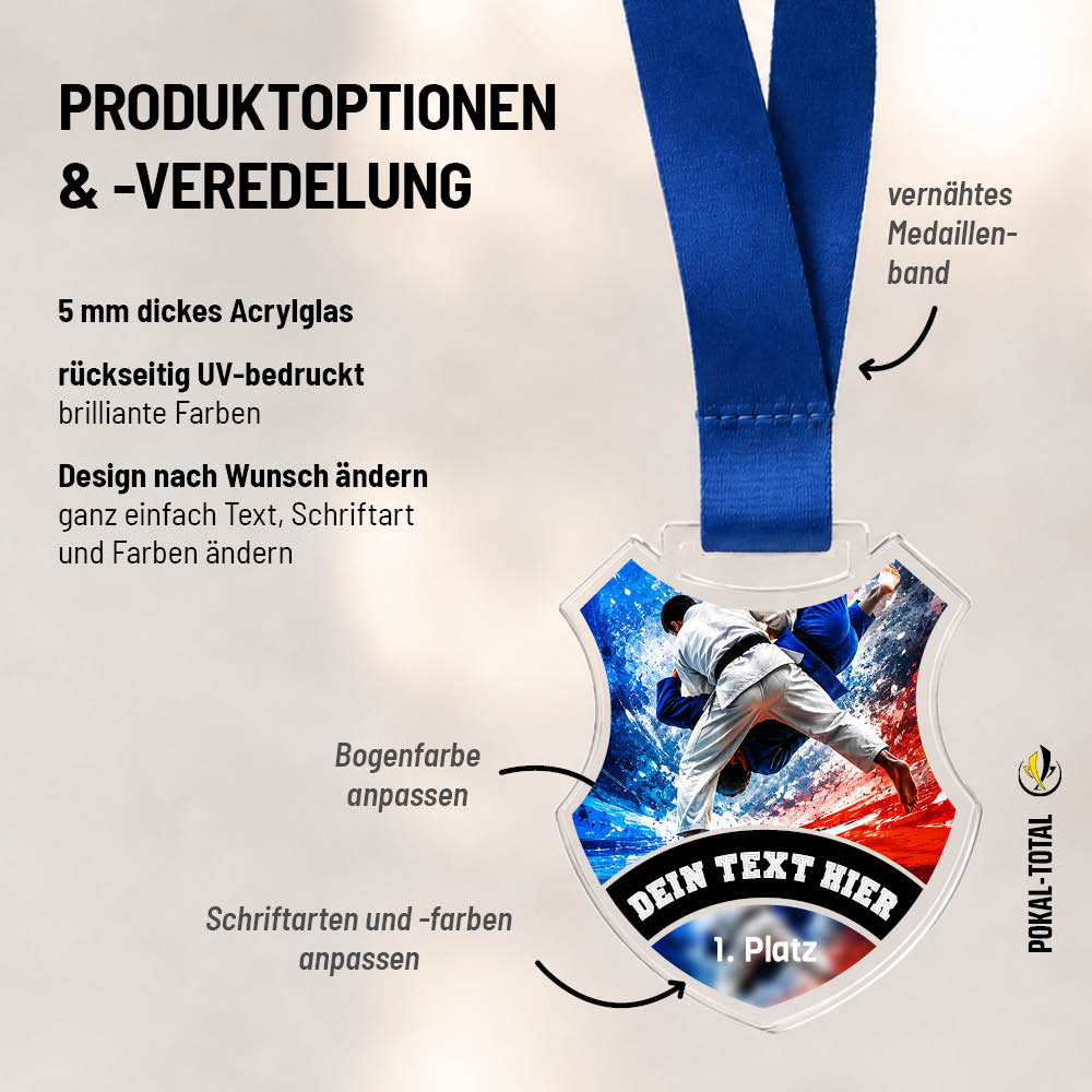 Wappen Medaille Judo