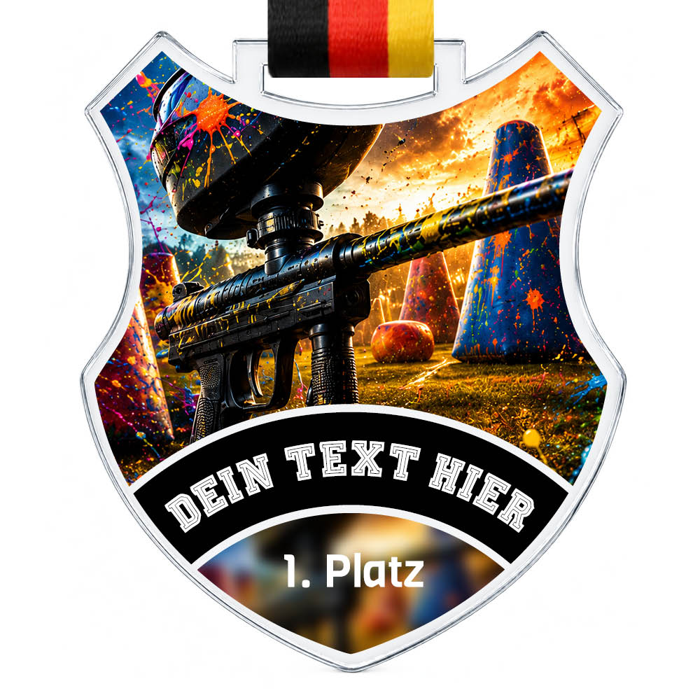 Wappen Medaille Paintball