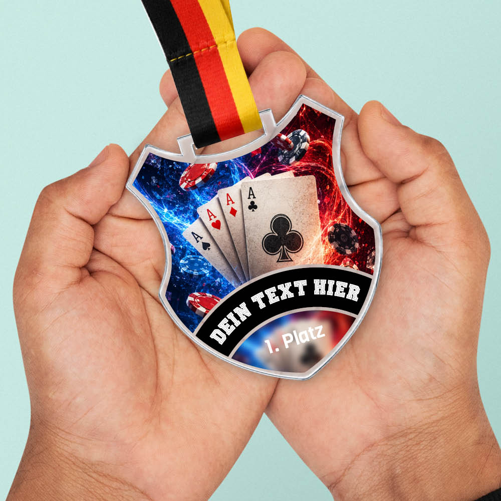 Wappen Medaille Poker