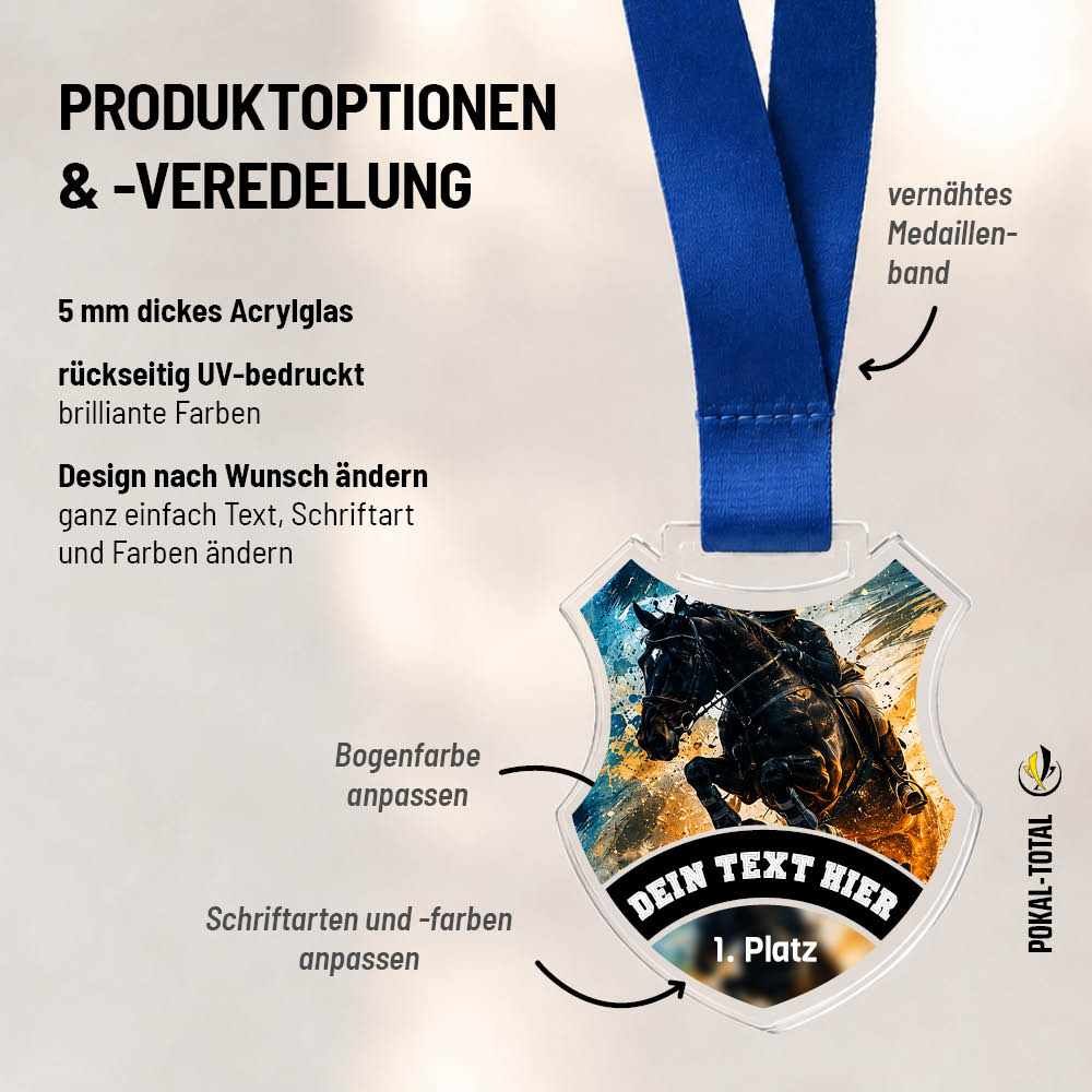Wappen Medaille Springreiten
