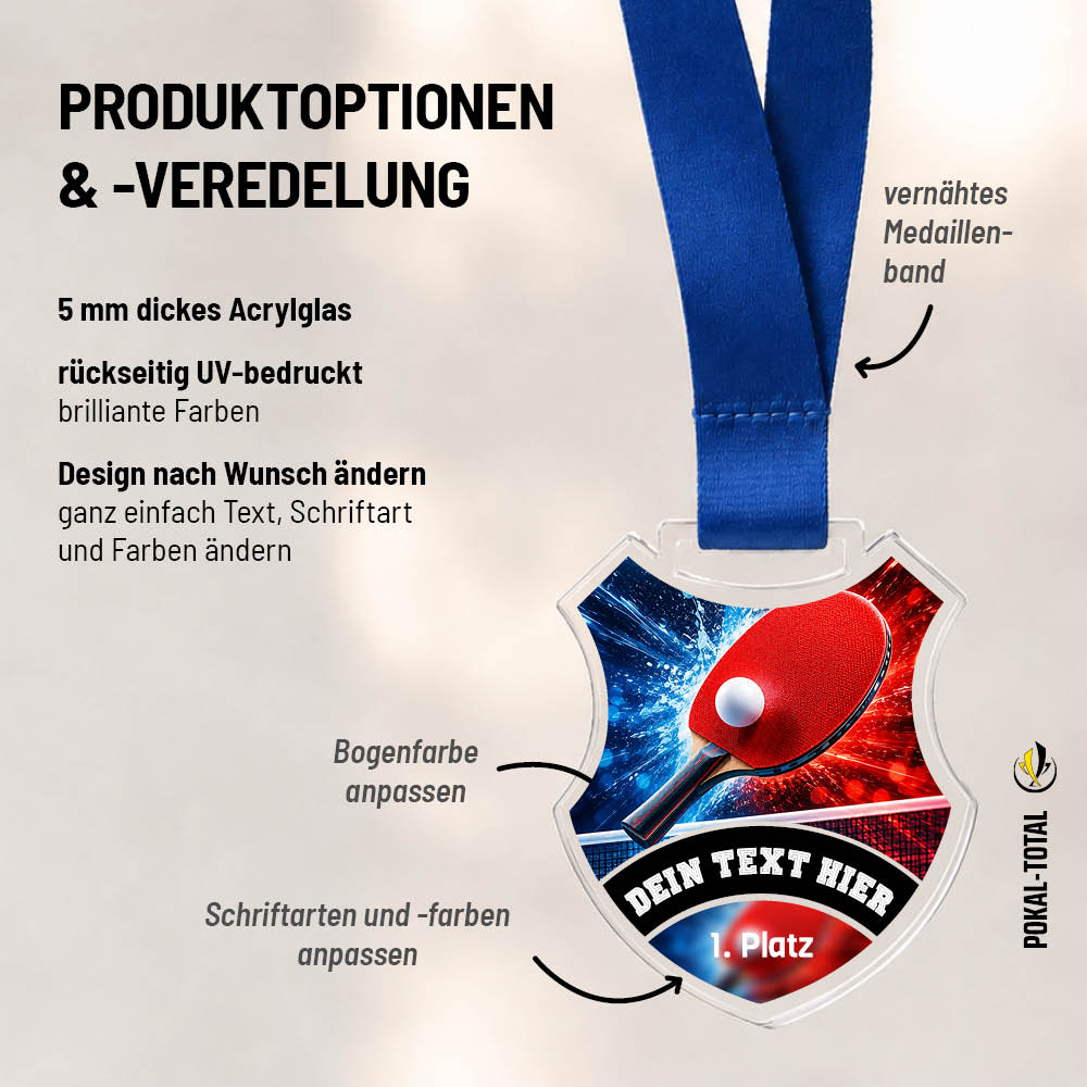 Wappen Medaille Tischtennis