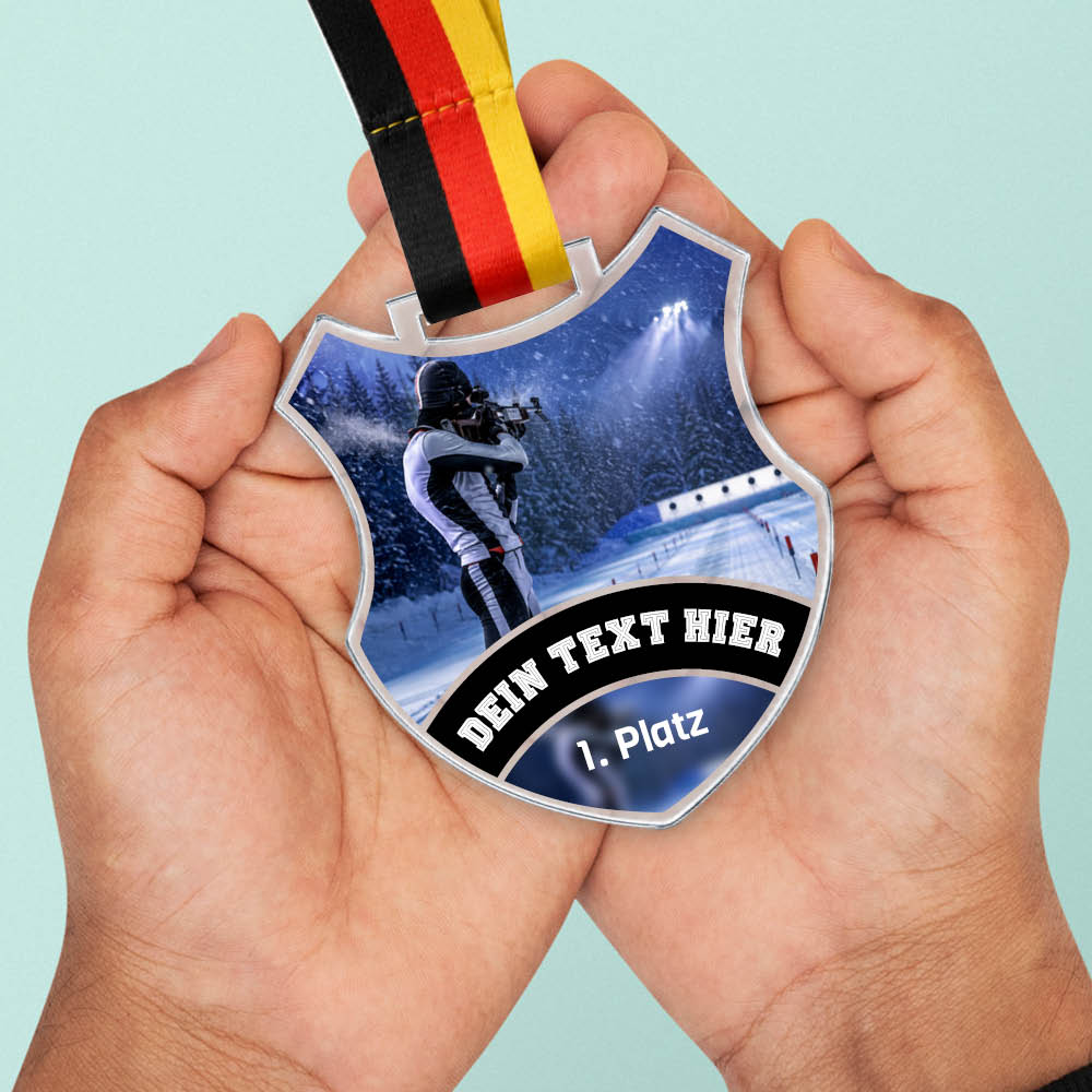 Signature Medaille Biathlon Schießen – weitere Ansicht