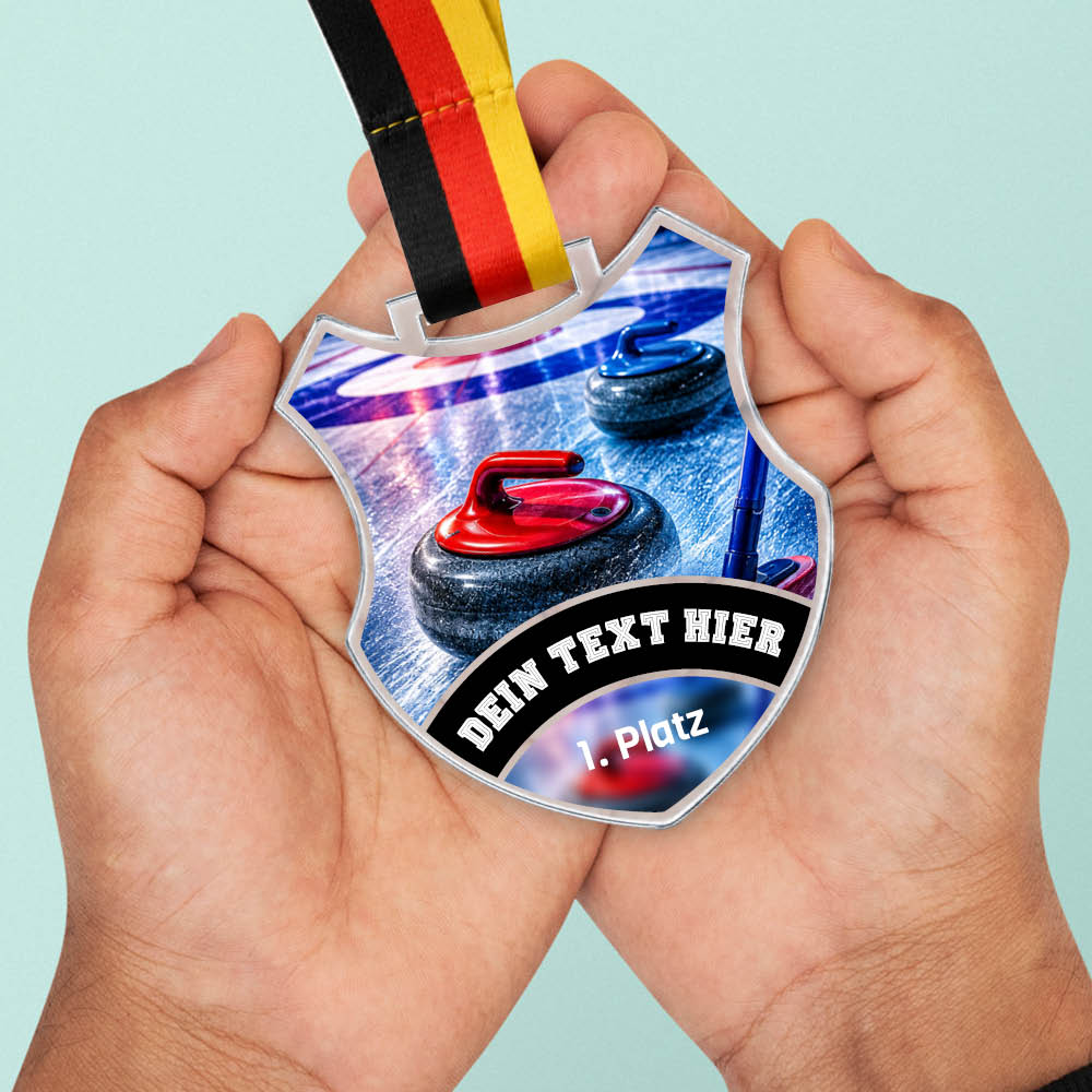 Signature Medaille Curling Wettkampf – weitere Ansicht