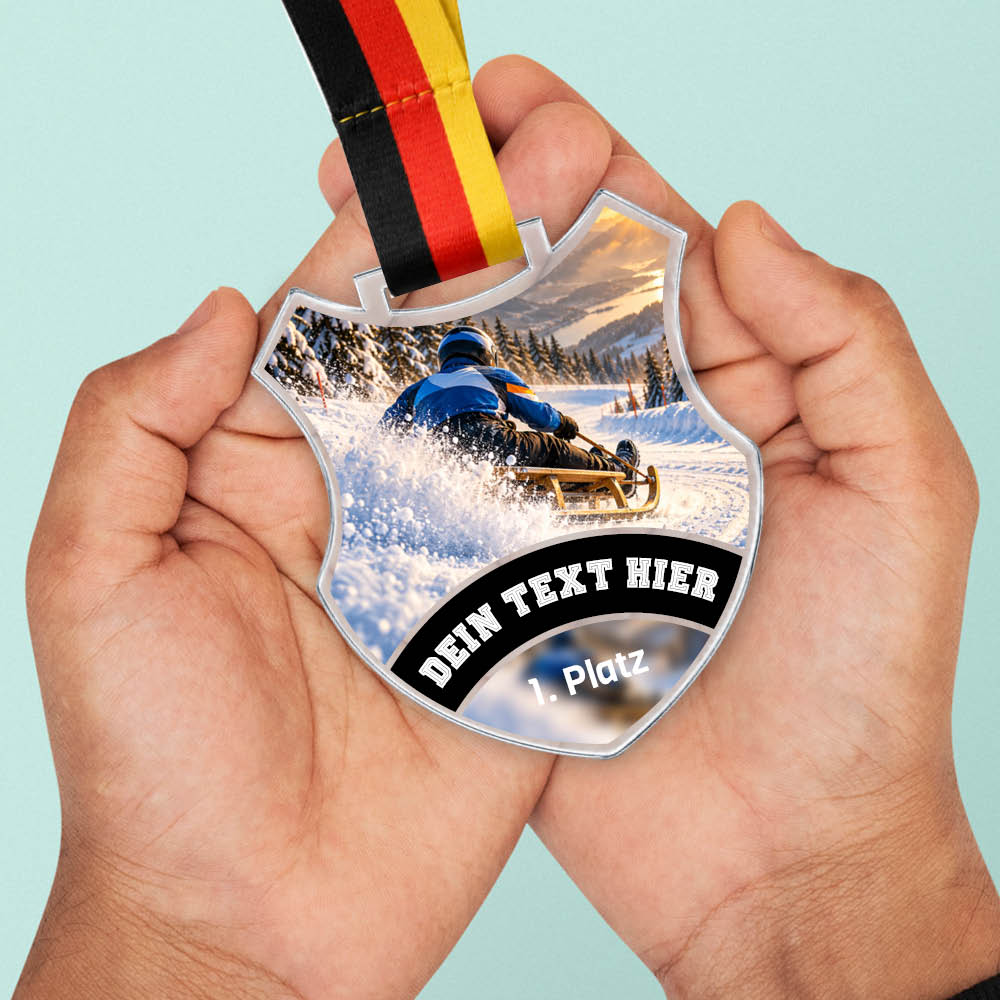 Signature Medaille Schlittenfahren – weitere Ansicht