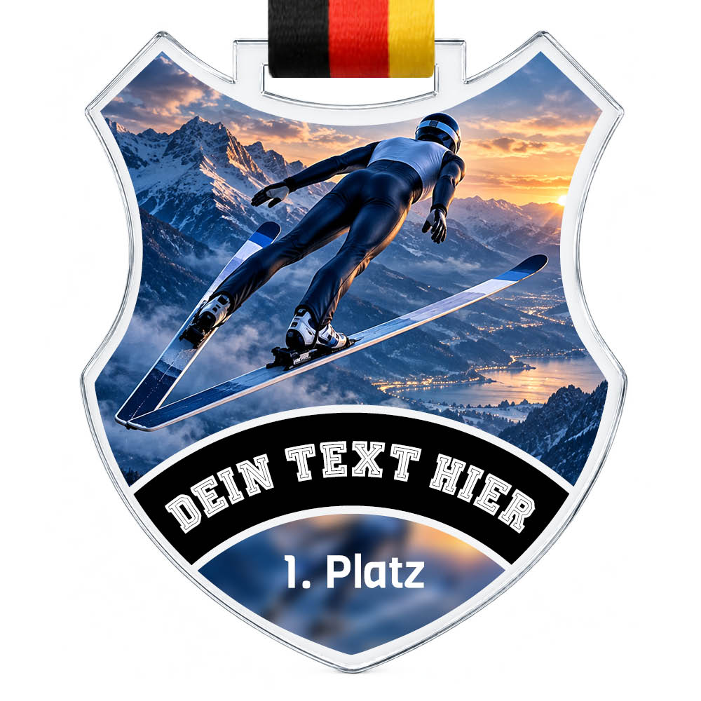 Signature Medaille Skispringen – Produktansicht