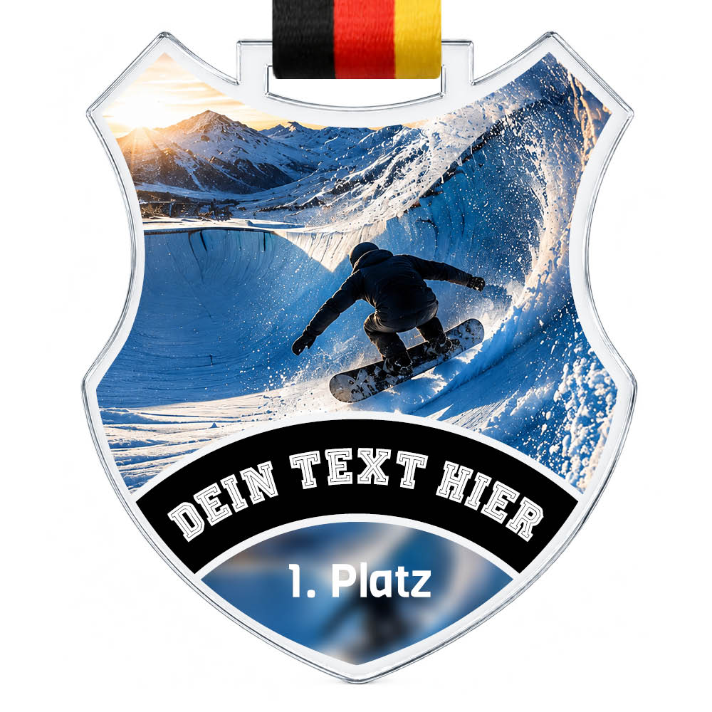 Signature Medaille Snowboard – Produktansicht