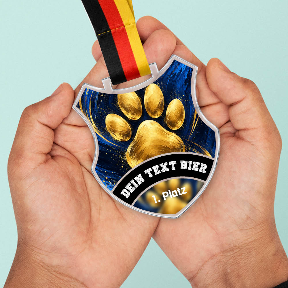 Wappen Medaille Goldene Hundepfoten – weitere Ansicht