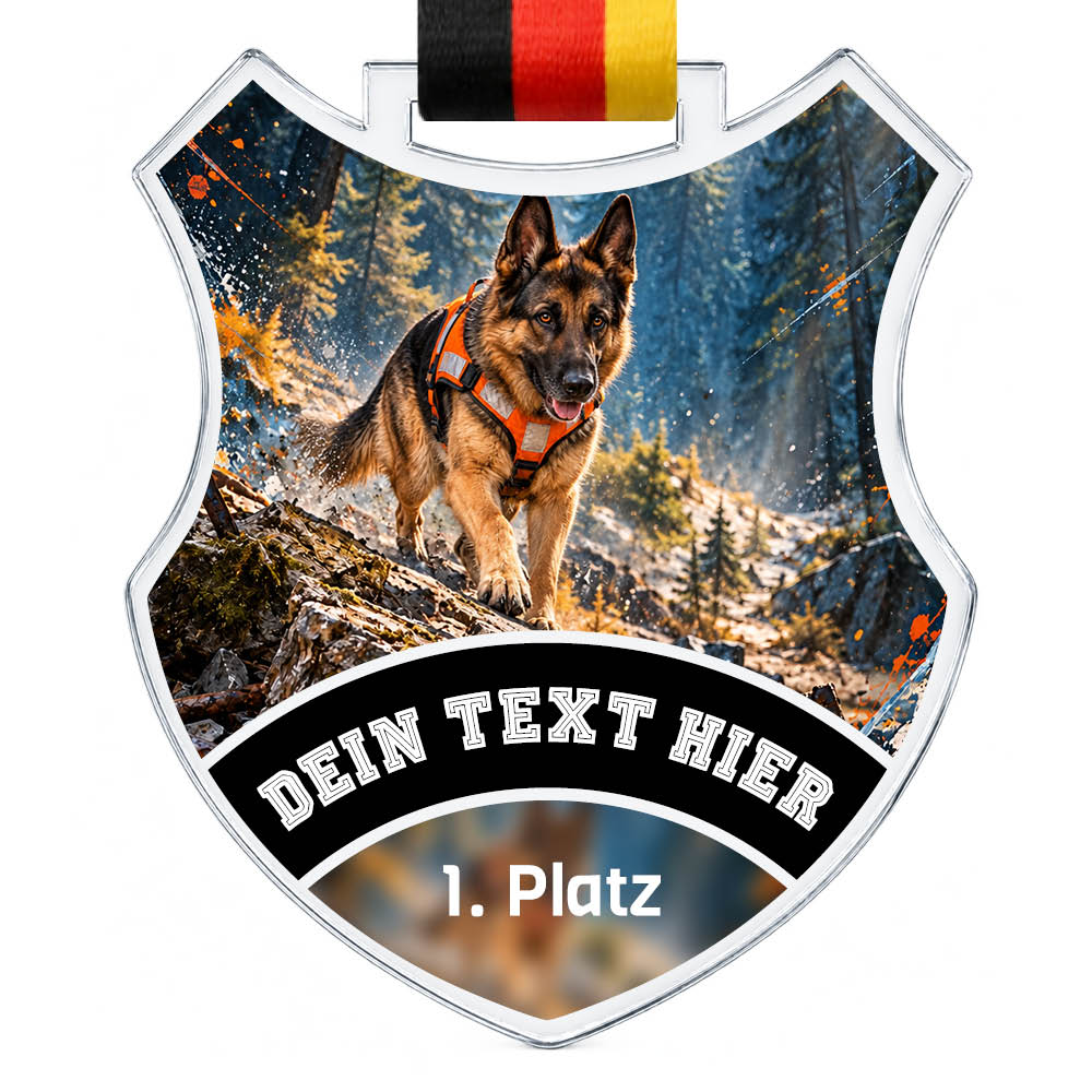 Wappen Medaille Rettungshundesport – Produktansicht