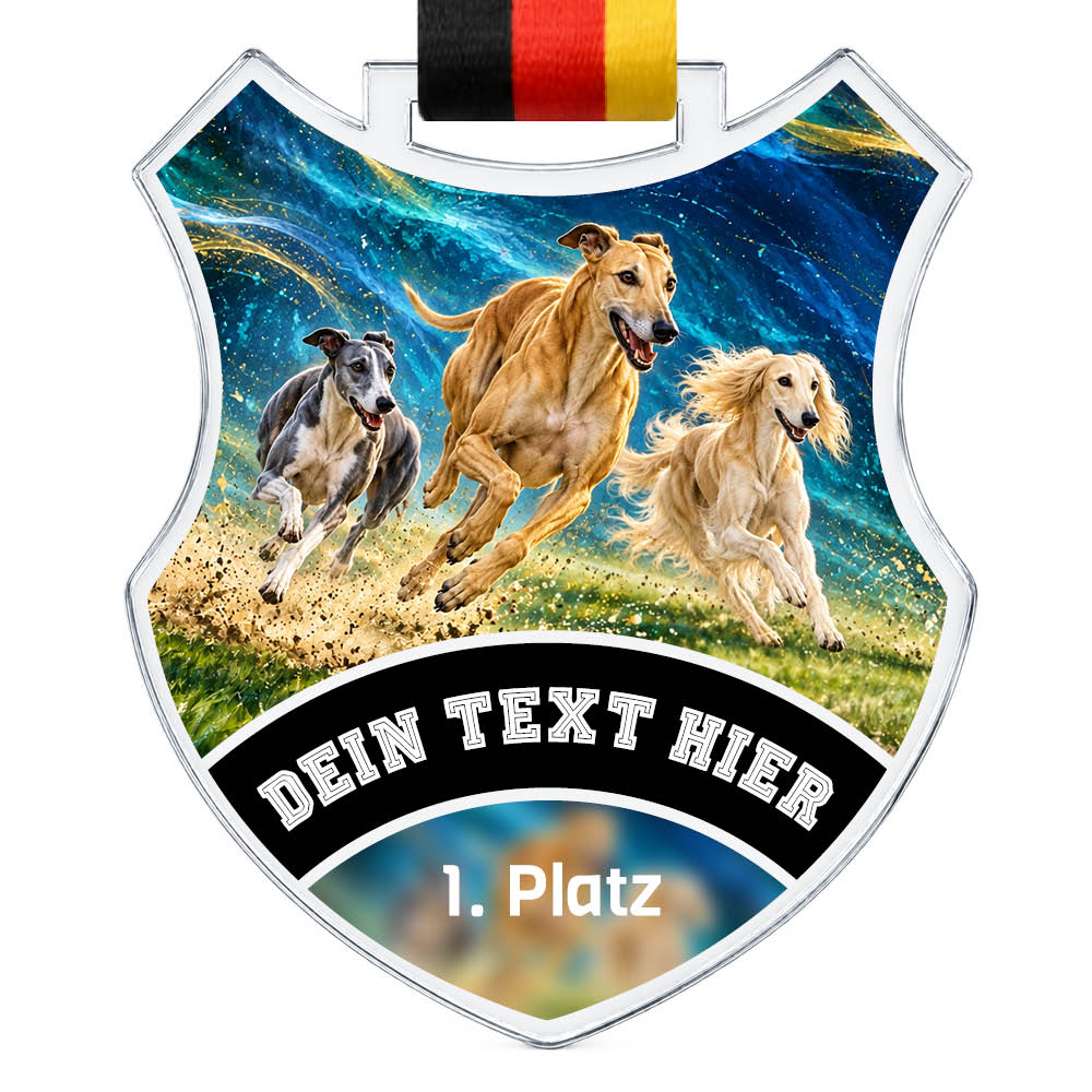 Wappen Medaille Windhundrennen – Produktansicht