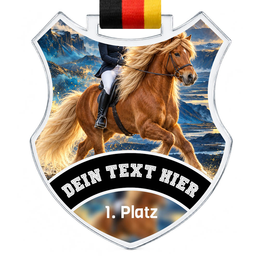 Wappen Medaille Islandpferdesport – Produktansicht