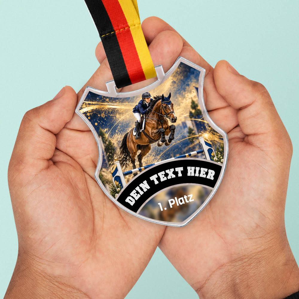 Wappen Medaille Showjumping – weitere Ansicht